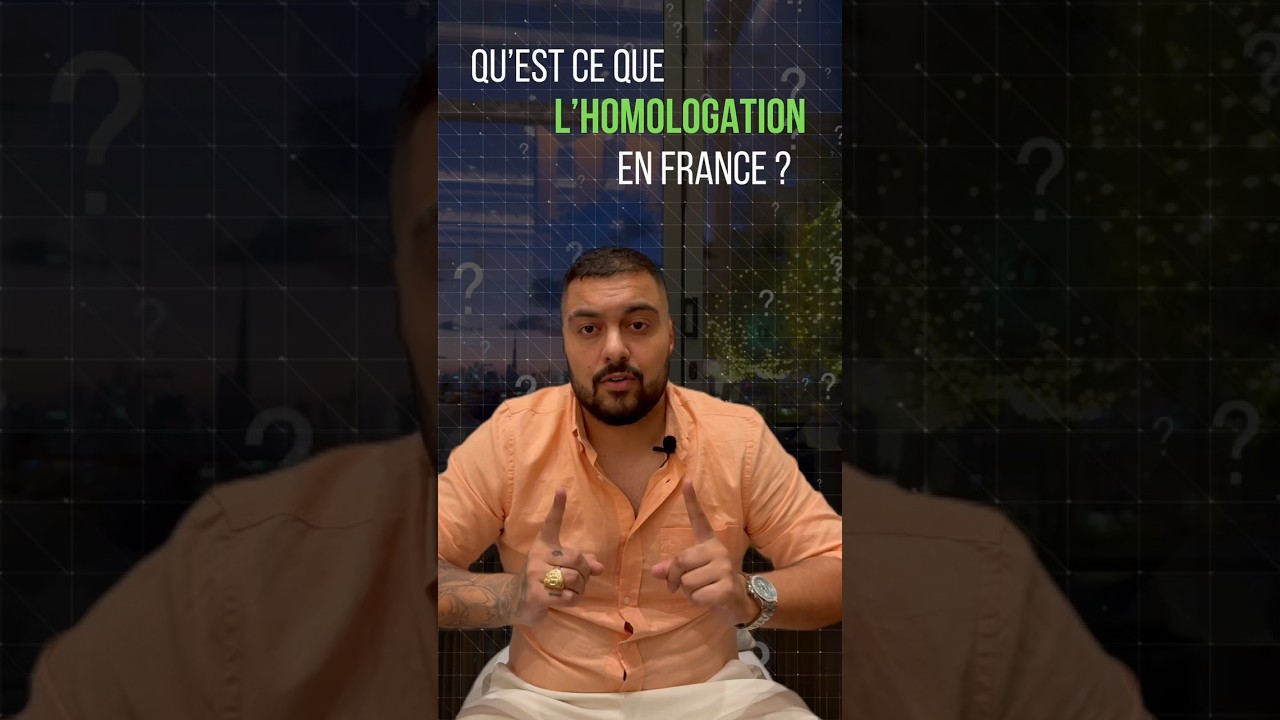 Je t'explique ce qu'est l'homologation en France 🤔#entrepreneur #business #voiture