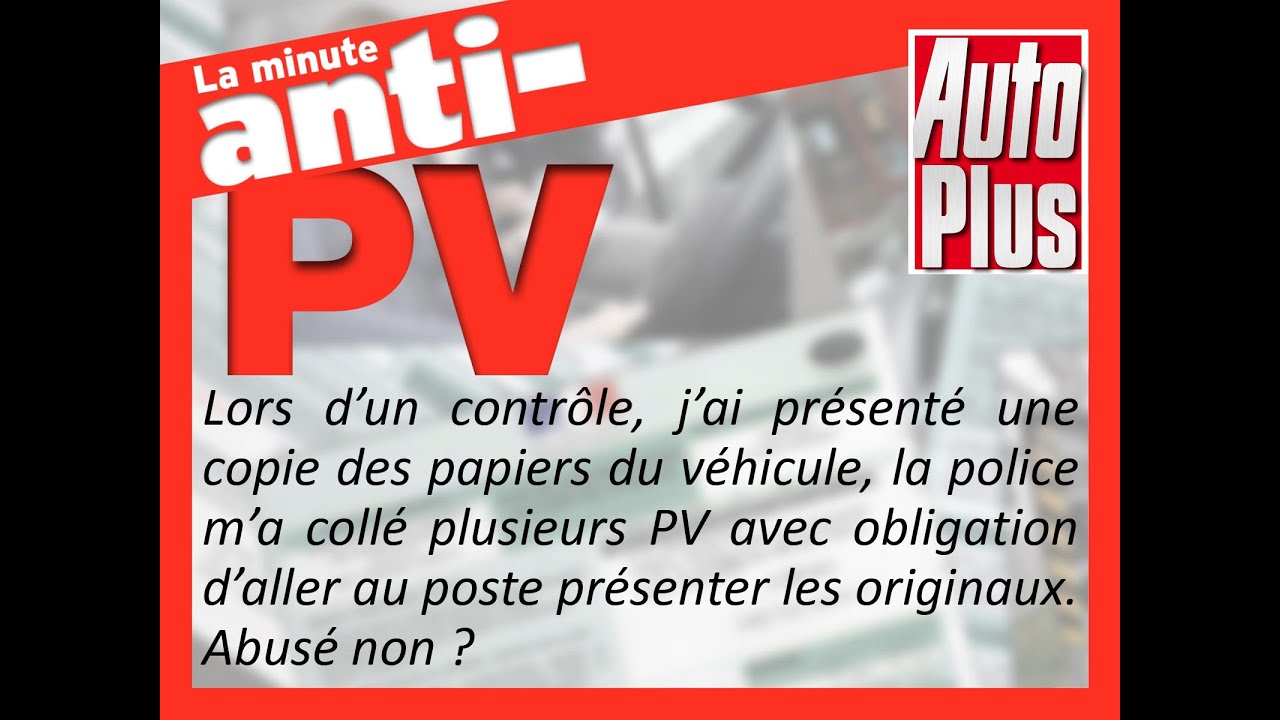 Une copie de carte grise est-elle valable lors d'un contrôle ?