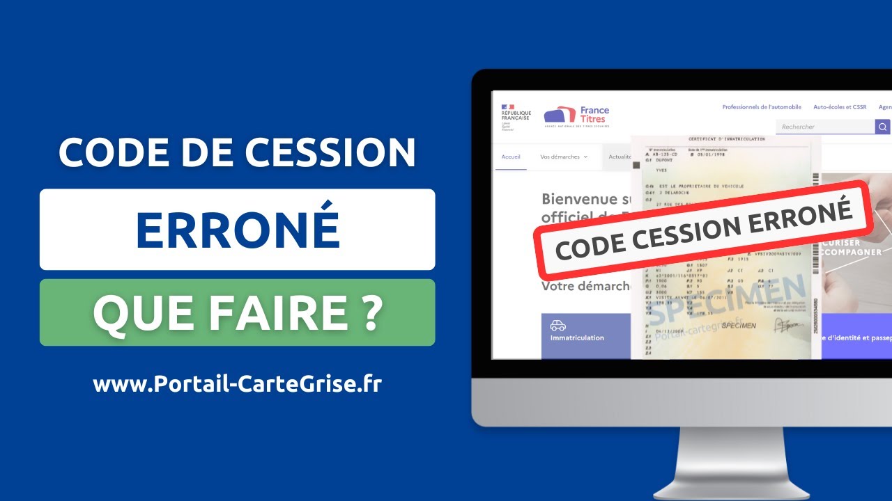 ANTS : code de cession erroné