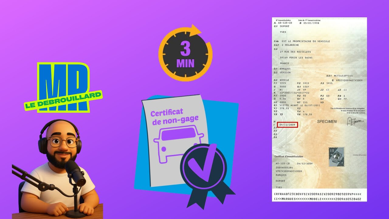 Comment obtenir un certificat de non gage gratuit en moins de 3 minutes ?