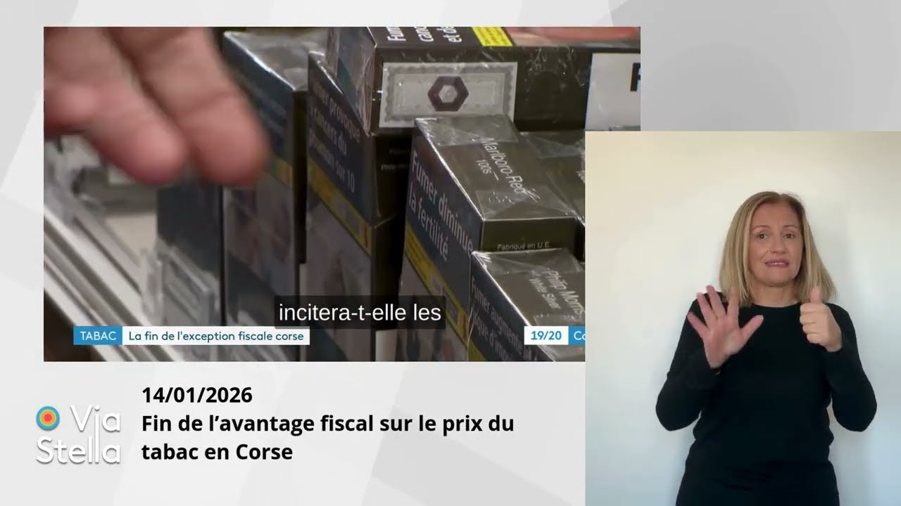 14.01.26  Fin de l'avantage fiscal sur le prix du tabac en Corse